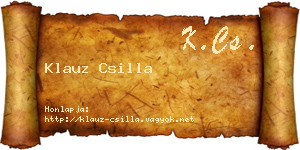 Klauz Csilla névjegykártya